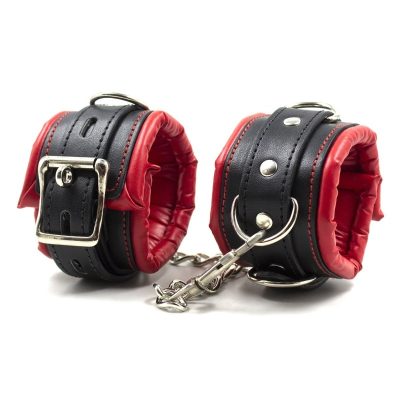 UPKO Menottes Poignets Cuir Noir - Brigade Mondaine
